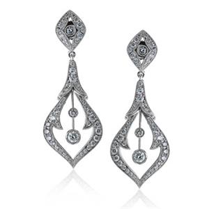 Simon G 18K - White Gold Diamond Earrings. Diamond Engagement Rings ...