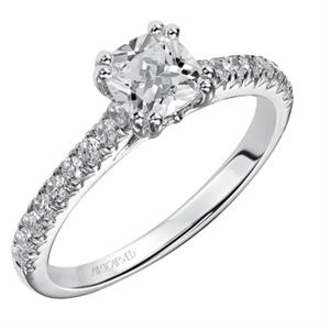 ARTCARVED Vintage White Gold Diamond Engagement Ring. Diamond ...