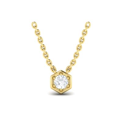 Classic yellow gold diamond necklace