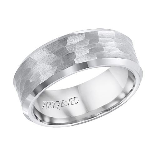 ArtCarved Plain Tungsten Carbide Mens Wedding bands. Diamond Engagement