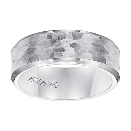 ArtCarved Plain Tungsten Carbide Mens Wedding bands. Diamond Engagement