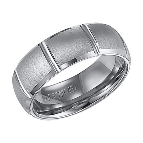 ArtCarved Plain Tungsten Carbide Mens Wedding bands. Diamond Engagement ...