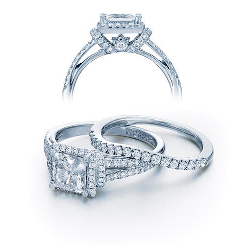 VERRAGIO Halo White Gold Diamond Engagement Ring. Arthur's Jewelers