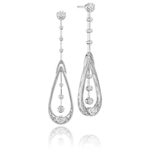 Tacori 18K - White Gold Diamond Earrings. Diamond Engagement Rings ...