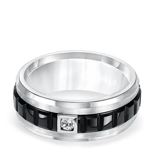 Arthurs Collection Diamond Tungsten Carbide Mens Wedding bands. Diamond