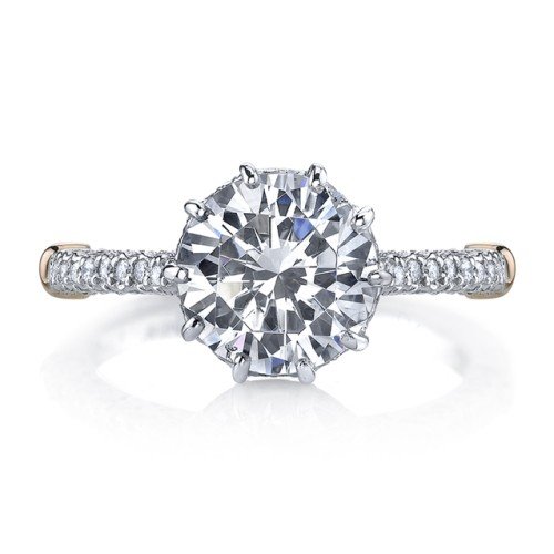 MICHAEL B Side Stone 18K - White Gold Diamond Engagement Ring. Diamond ...