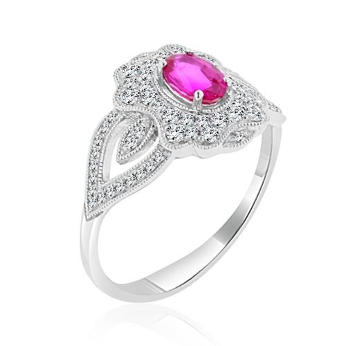 Arthurs Collection 18K - White Gold Gemstone Rings. Diamond Engagement ...