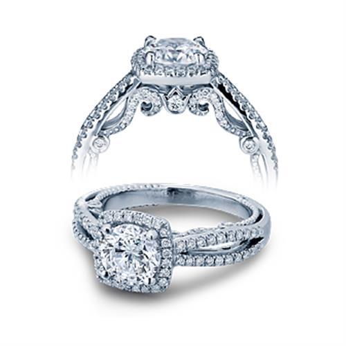VERRAGIO Split Shank 18K - White Gold Diamond Engagement Ring. Diamond ...