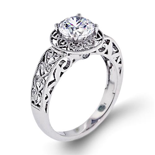 Arthur's Collection Halo White Gold Diamond Engagement Ring. Arthur's ...