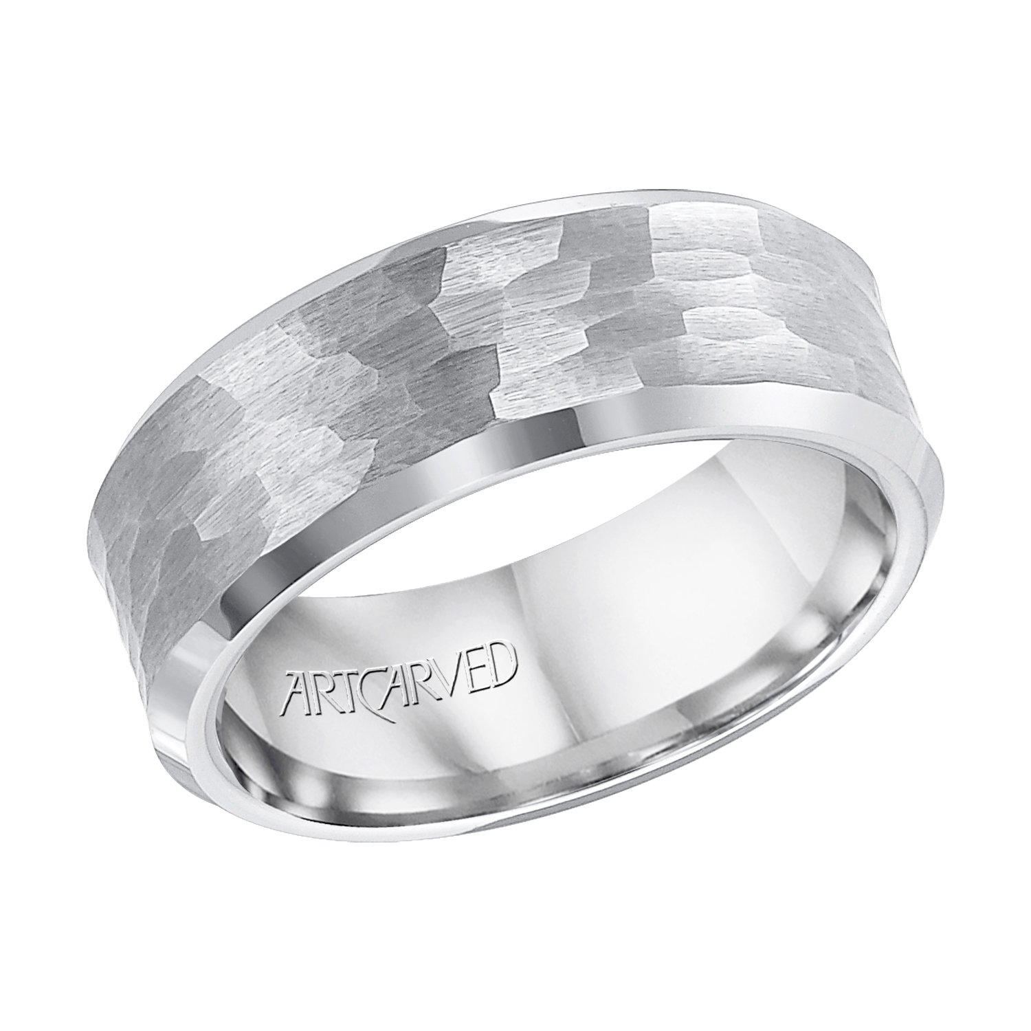 ArtCarved Plain Tungsten Carbide Mens Wedding bands. Diamond Engagement
