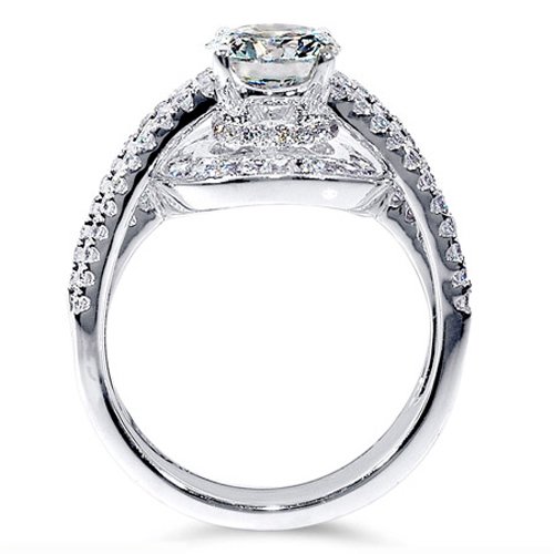 Mark Silverstein Halo 18K - White Gold Diamond Engagement Ring. Diamond ...