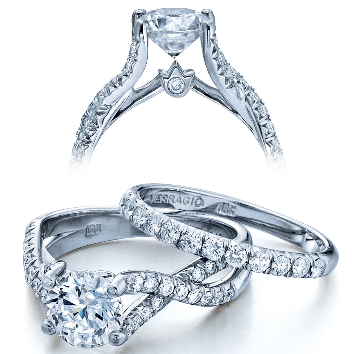 Verragio Twist White Gold Diamond Engagement Ring. Diamond Engagement ...