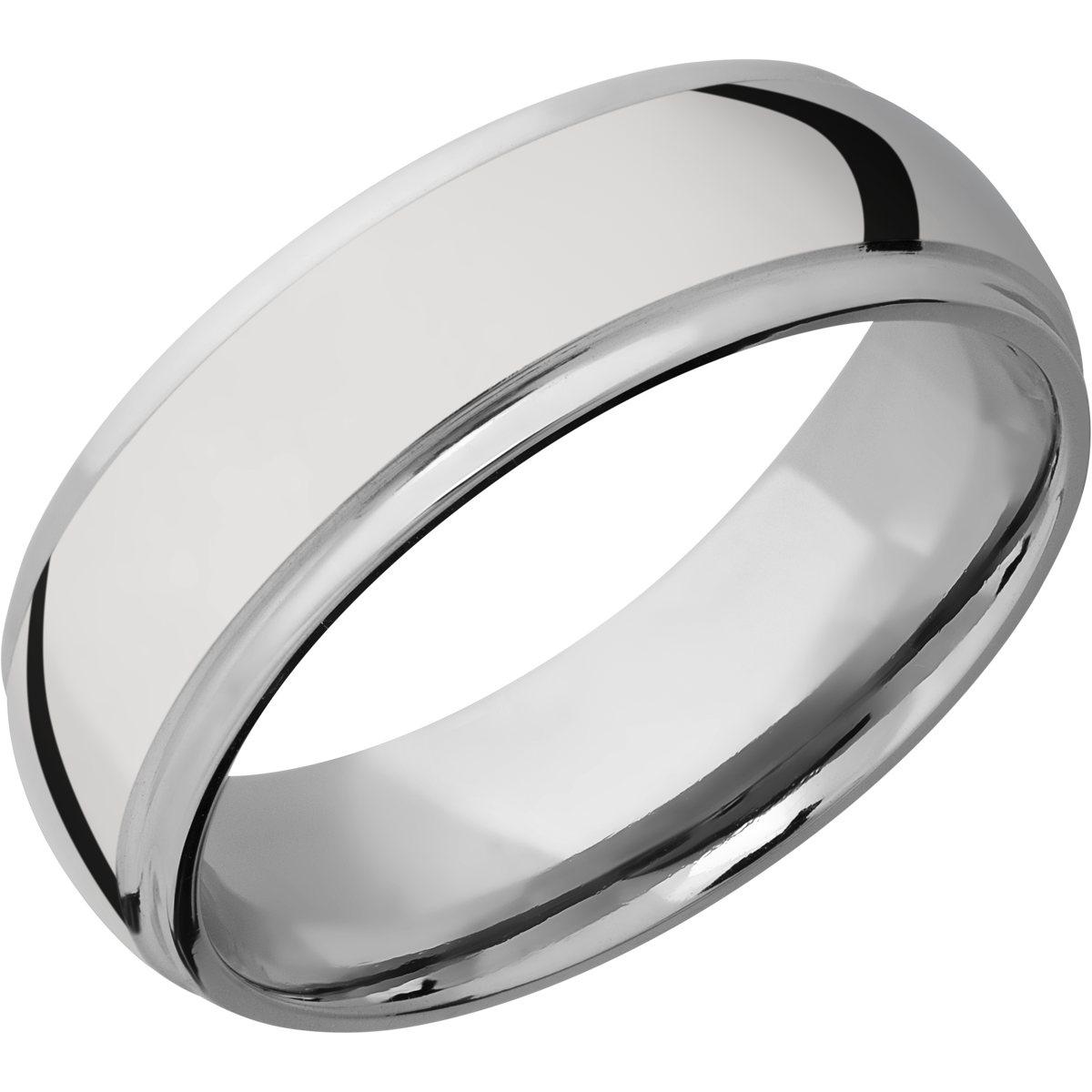 Wedding Bands Classic Bands Domed Bands w/Edge Cobalt Satin 7mm Rounded Edge Band Size 11 