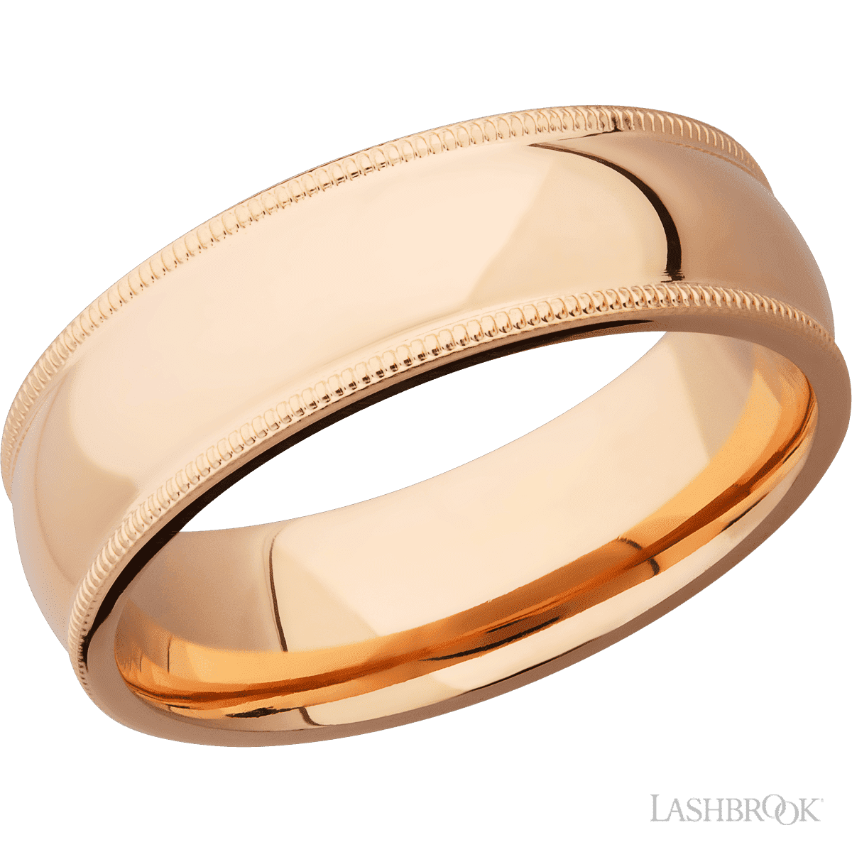Lashbrook Plain Rose Gold Mens Wedding bands. Arthur's Jewelers