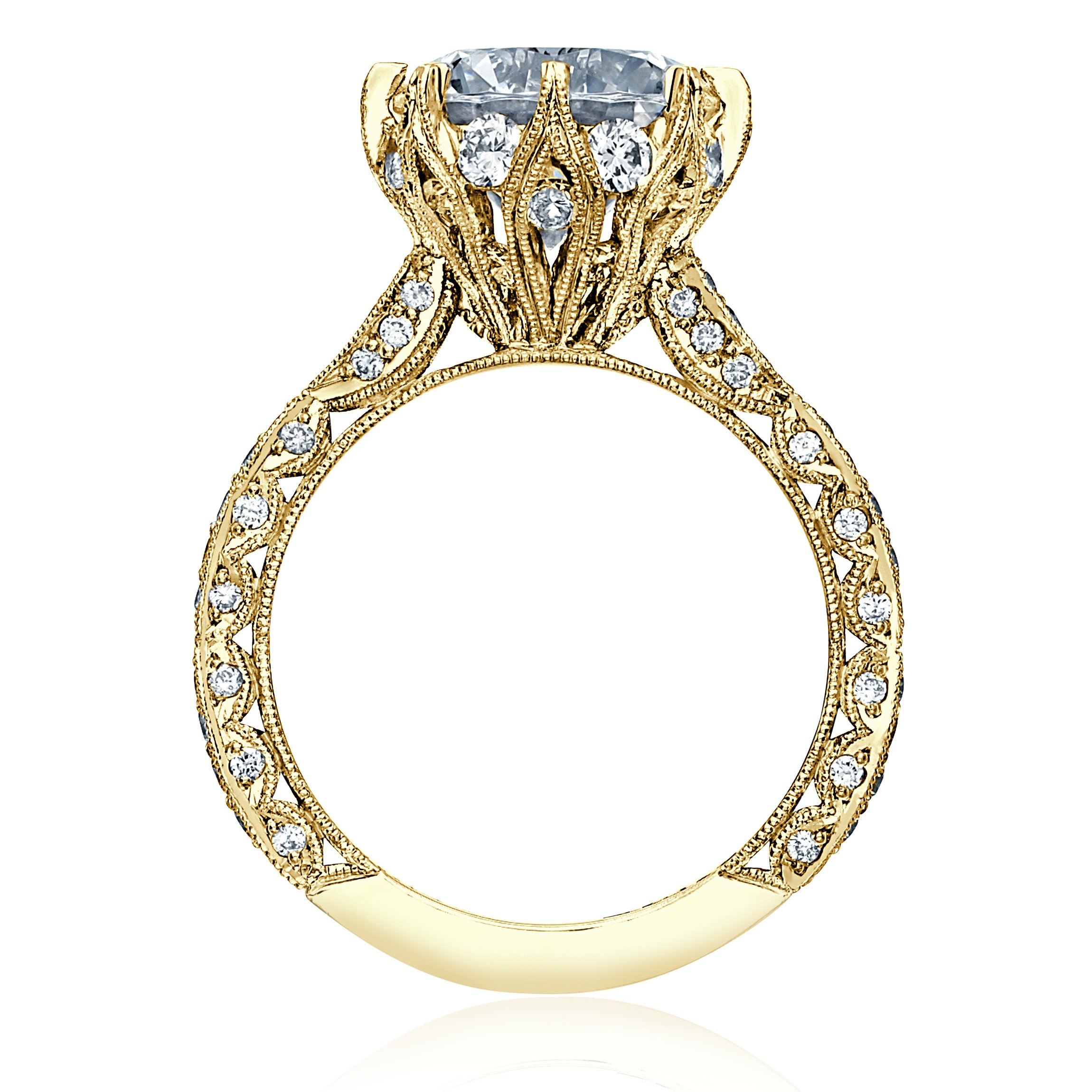 Tacori Halo Platinum Diamond Engagement Ring. Arthur's Jewelers