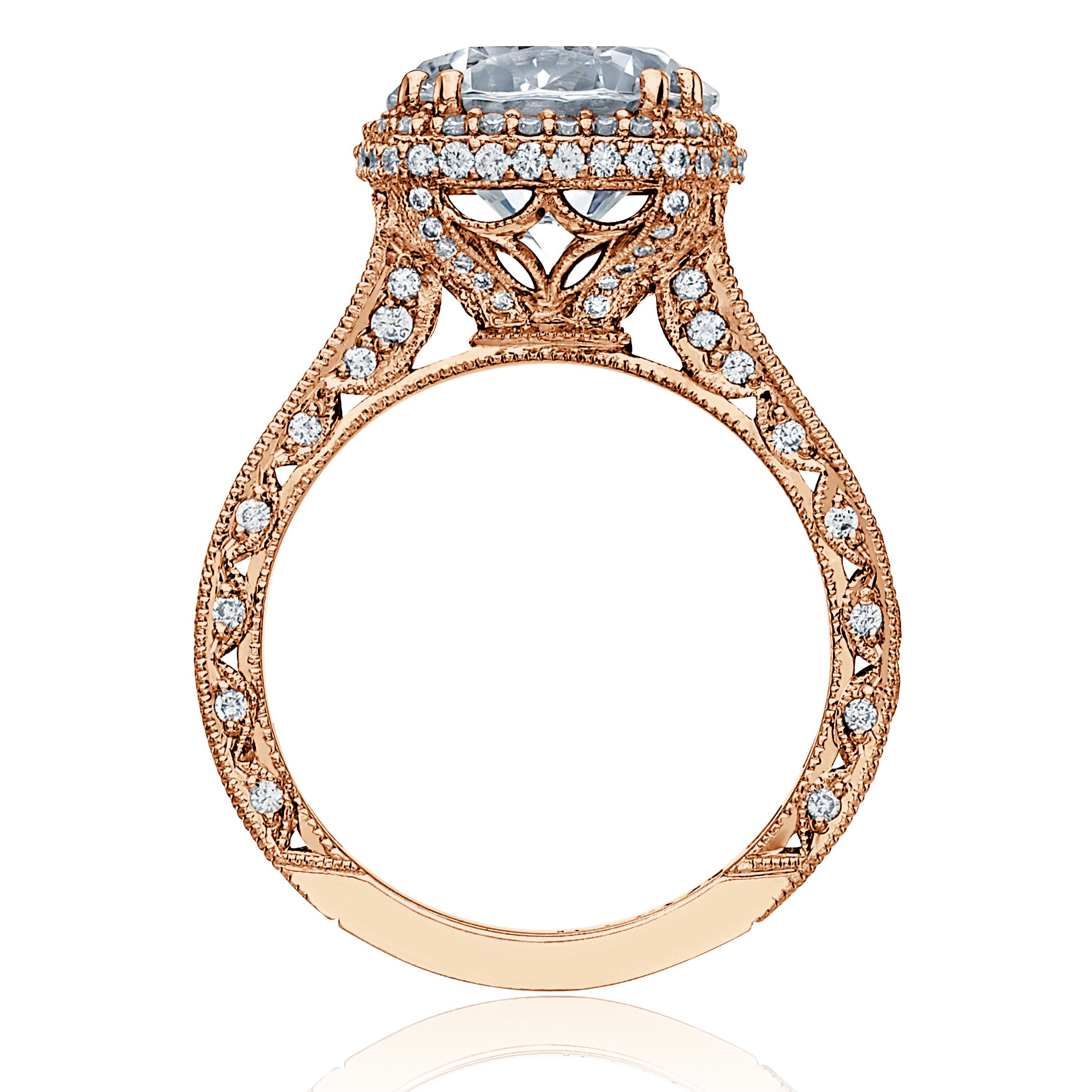 Tacori Halo Platinum Diamond Engagement Ring. Arthur's Jewelers