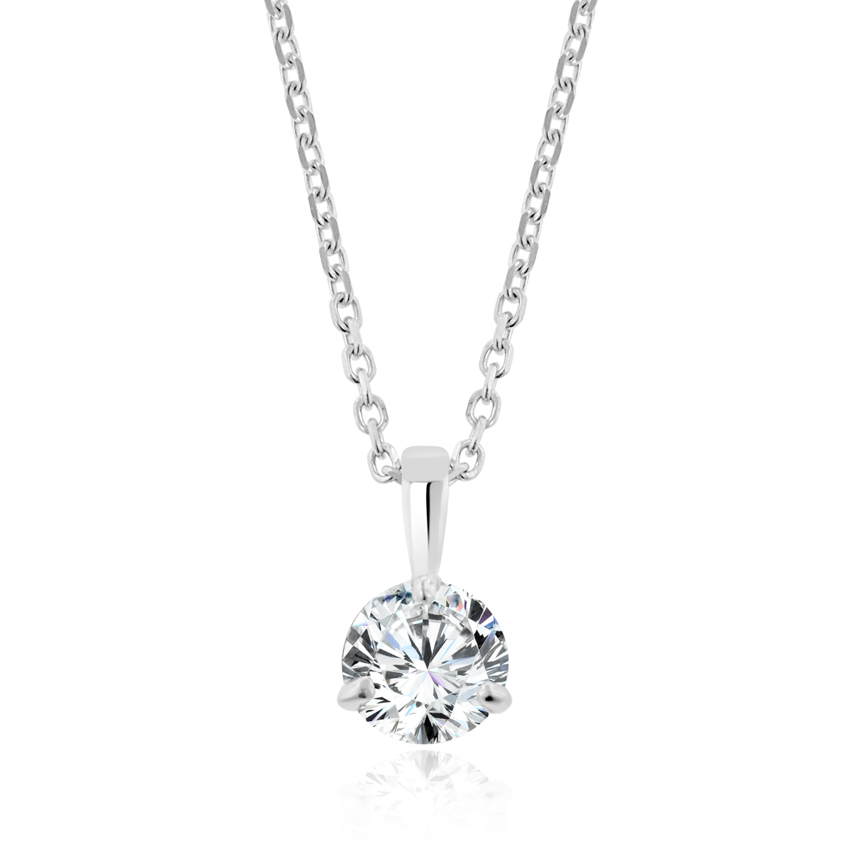 Arthurs Collection White Gold Lab Diamond Necklaces. Arthur's Jewelers