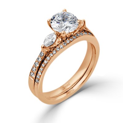 Simon G Three Stone 18K - White Gold Diamond Engagement Ring. Arthur's ...