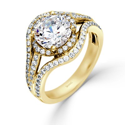 Simon G Halo 18K - White Gold Diamond Engagement Ring. Arthur's Jewelers