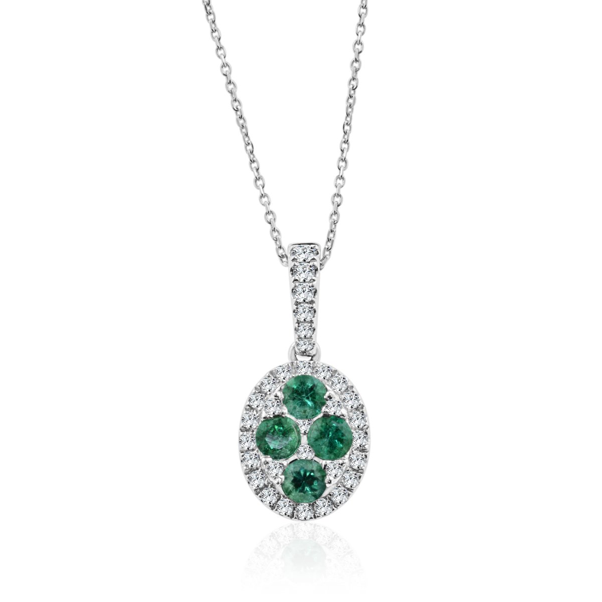 Arthurs Collection 18K - White Gold Gemstone Necklaces. Diamond ...