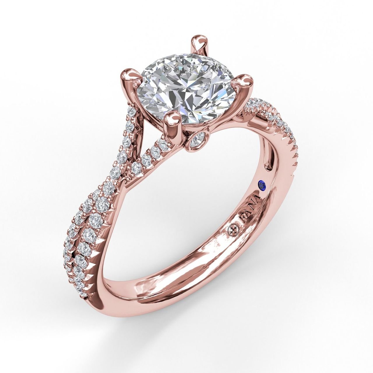 Fana Twist White Gold Diamond Engagement Ring. Arthur's Jewelers