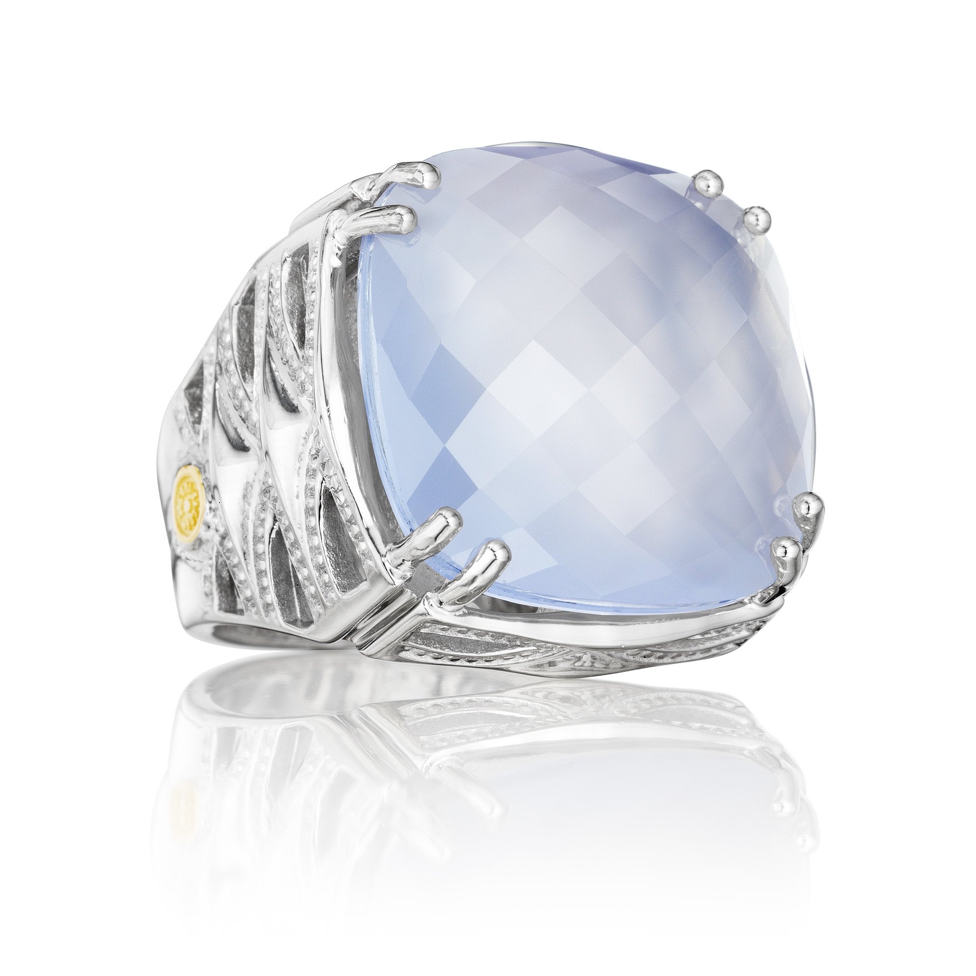 Tacori Sterling Silver Gemstone Rings. Designer Engagement