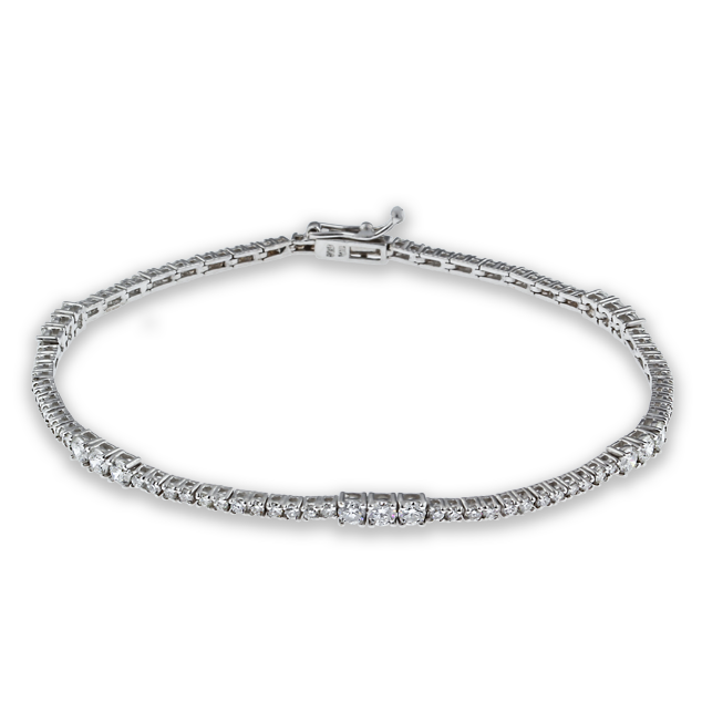 Arthurs Collection 18K - White Gold Diamond Bracelets. Diamond ...