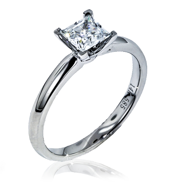 Details about   Solitaire 5.00 Ct Diamond Engagement Rings 14kt White Gold Princess Cut Size 7 