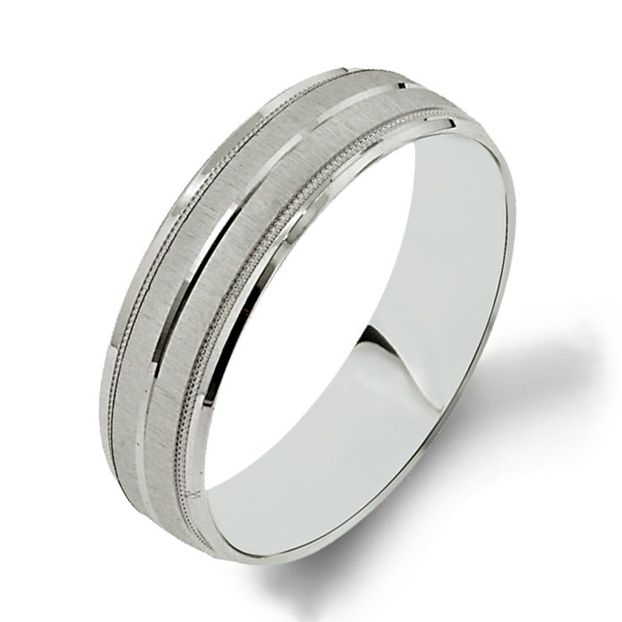 Arthurs Collection Plain White Gold Mens Wedding bands. Diamond Engagement Rings & LabGrown