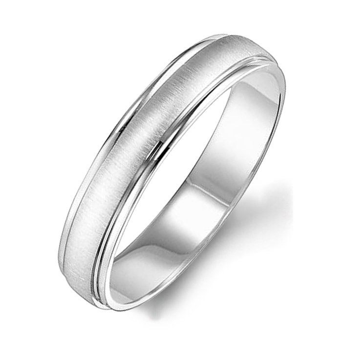 Arthurs Collection Plain White Gold Mens Wedding bands. Diamond Engagement Rings & LabGrown