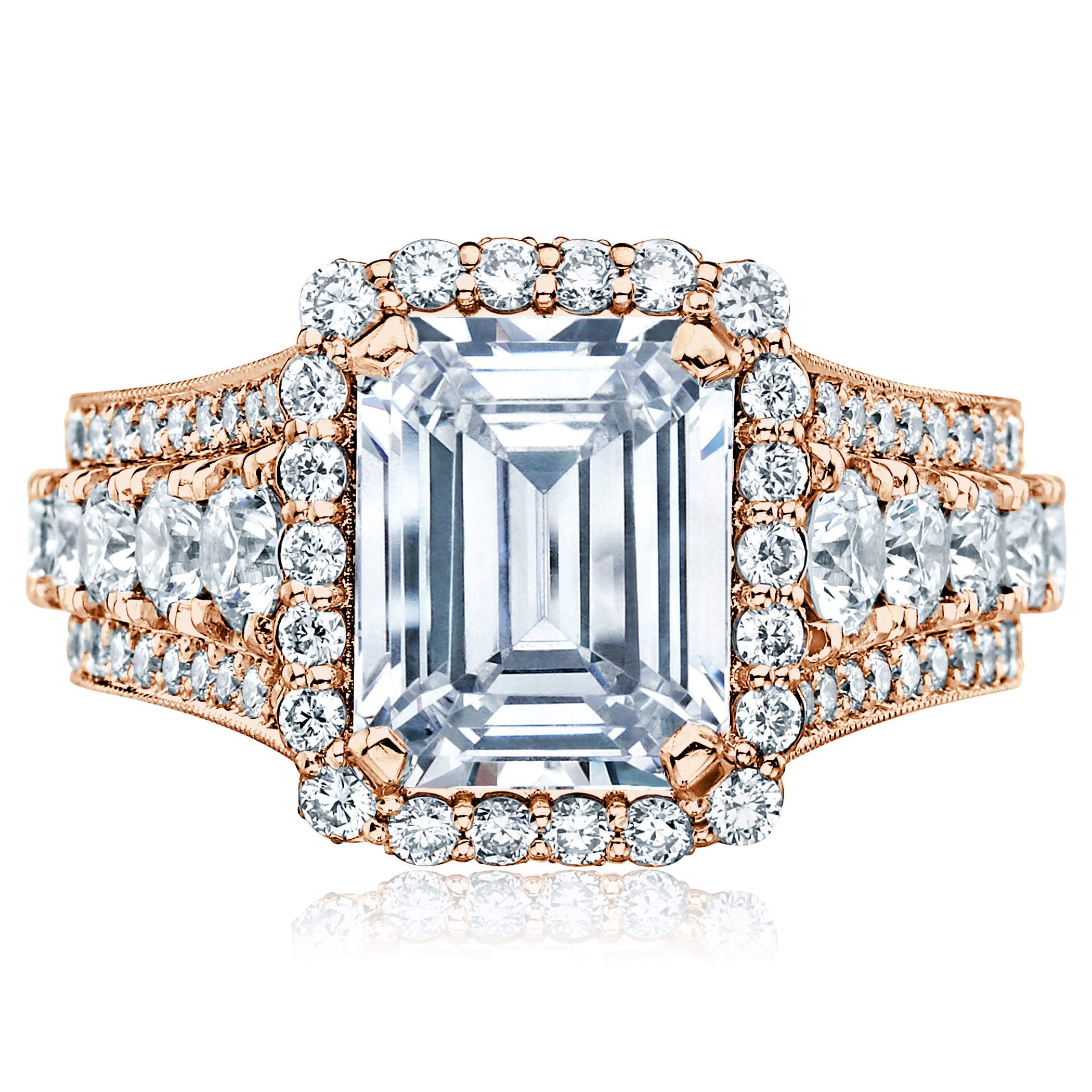 Tacori Halo Platinum Diamond Engagement Ring. Arthur's Jewelers