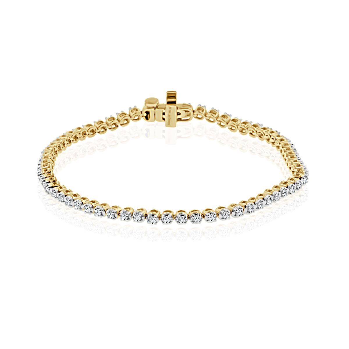 Lab Grown Diamond Collection Yellow Gold Lab Grown Diamond Bracelets