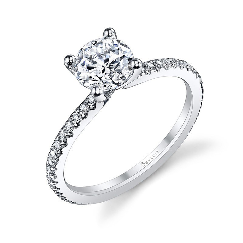 Solitaire Diamond Engagement Ring Set