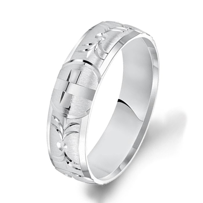 Arthur's Collection Plain White Gold Mens Wedding bands. Arthur's Jewelers